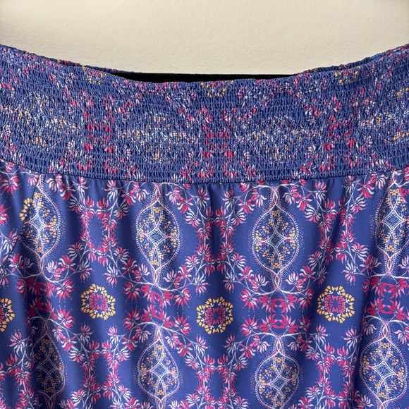 Cabana Life Purple Pink Off The Shoulder Mini Dress Bell Sleeve Tassels Beach - Picture 2 of 9